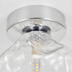 Plafonnier semi-encastré transparent pour une élégance de couloir
