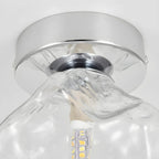 Plafonnier semi-encastré transparent pour une élégance de couloir