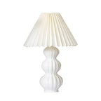 Lampe de table en céramique à abat-jour plissé de style nordique pour salon
