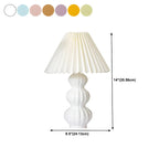 Lampe de table en céramique à abat-jour plissé de style nordique pour salon