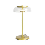 Lampe de table dorée simple en verre pour salon