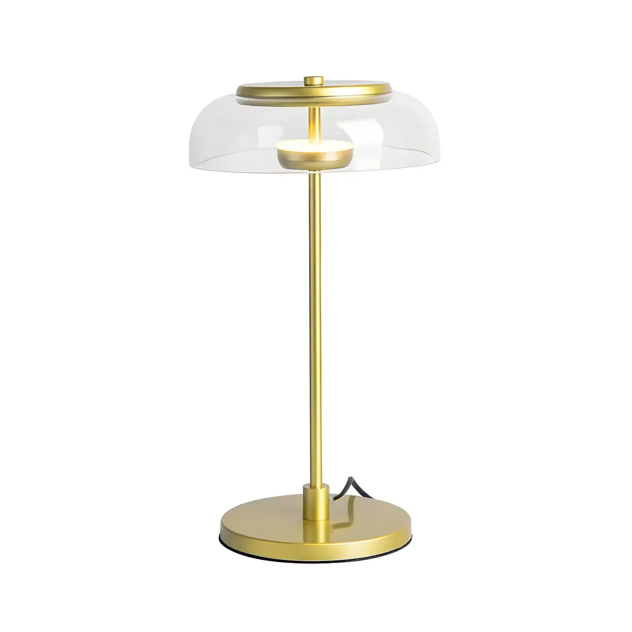 Lampe de table dorée simple en verre pour salon