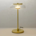 Lampe de table dorée simple en verre pour salon