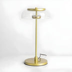 Lampe de table dorée simple en verre pour salon