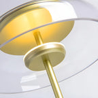 Lampe de table dorée simple en verre pour salon
