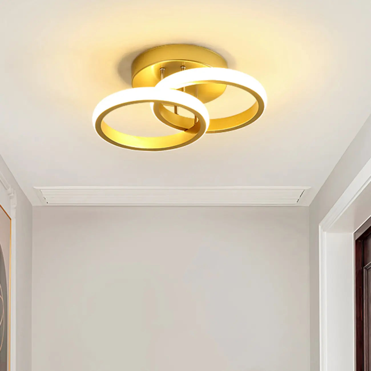 Plafonnier semi-encastré LED miniature moderne pour salon