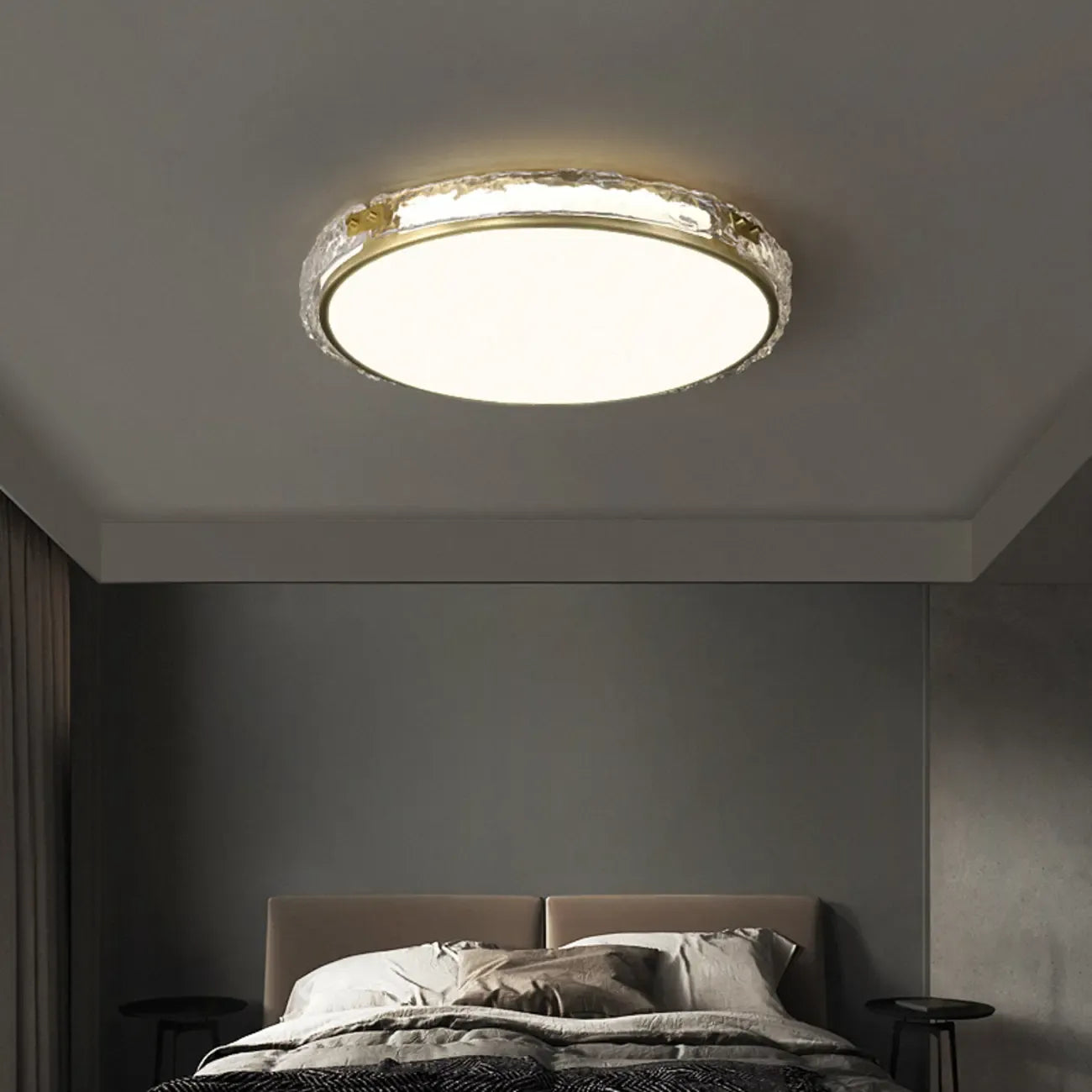 Plafonnier LED circulaire moderne encastré pour salon