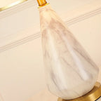 Lampe de table moderne en métal blanc géométrique pour usage résidentiel
