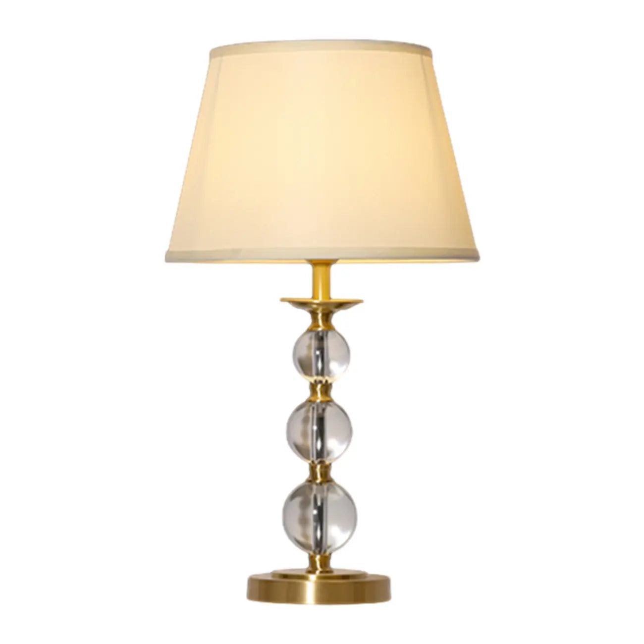 Lampe de table géométrique en cristal et métal doré pour chambre à coucher
