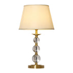 Lampe de table géométrique en cristal et métal doré pour chambre à coucher