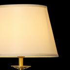 Lampe de table géométrique en cristal et métal doré pour chambre à coucher