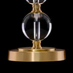 Lampe de table géométrique en cristal et métal doré pour chambre à coucher