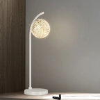 Lampe de table élégante en métal tricolore avec globe pour chambre