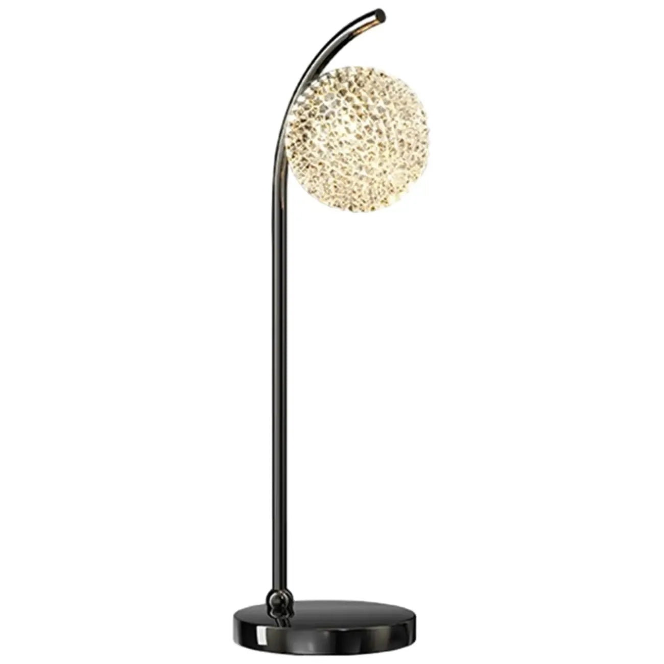 Lampe de table élégante en métal tricolore avec globe pour chambre