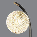 Lampe de table élégante en métal tricolore avec globe pour chambre