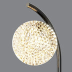 Lampe de table élégante en métal tricolore avec globe pour chambre