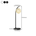 Lampe de table élégante en métal tricolore avec globe pour chambre