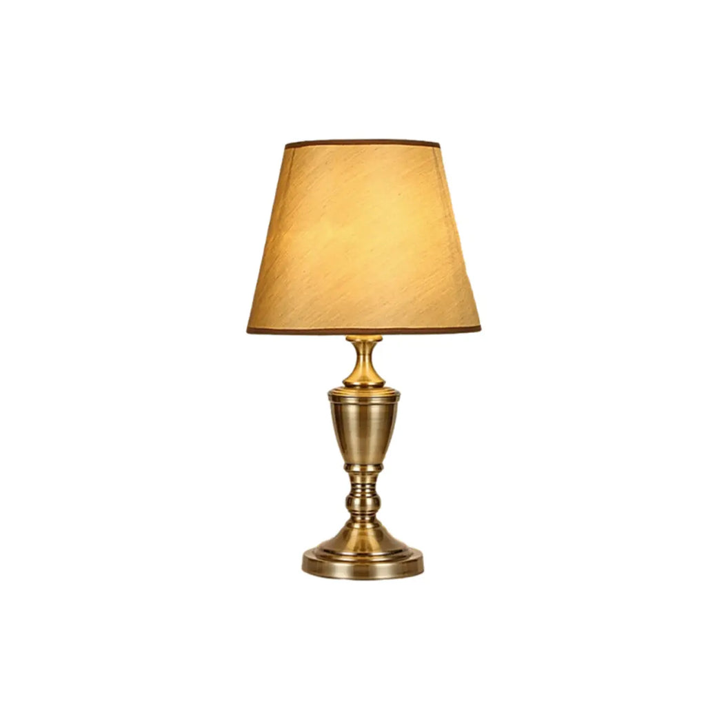 Lampe de table géométrique en laiton de luxe, à brancher, pour chambre à coucher