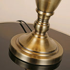 Lampe de table géométrique en laiton de luxe, à brancher, pour chambre à coucher