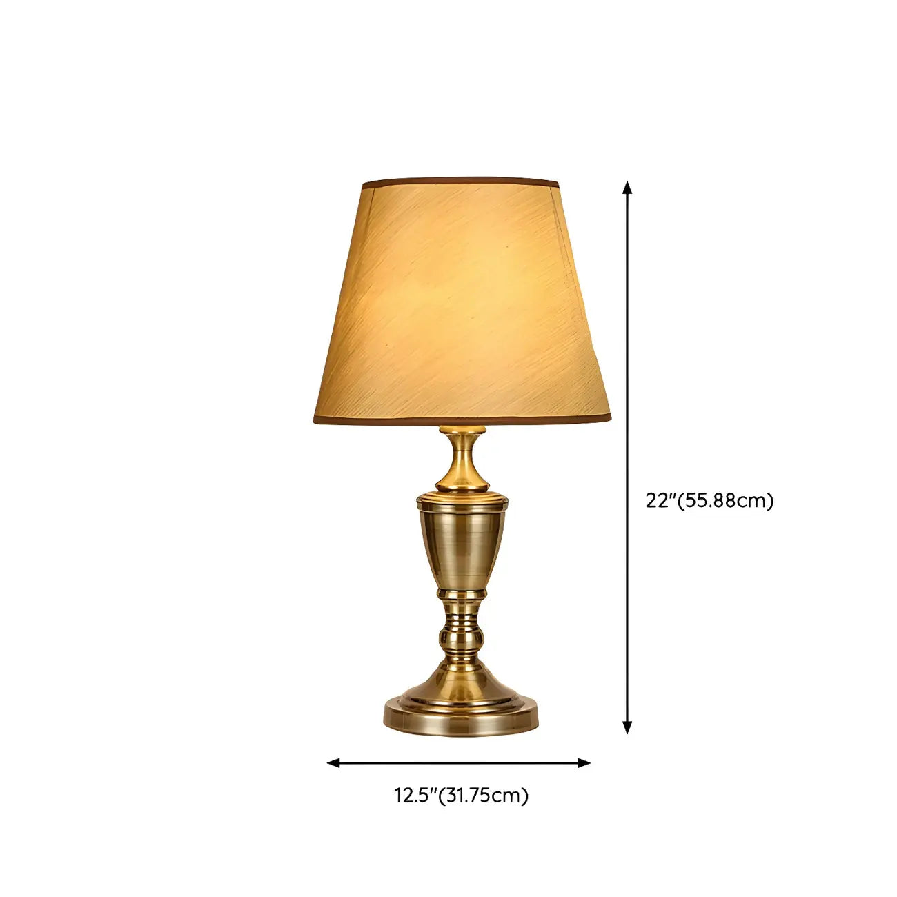 Lampe de table géométrique en laiton de luxe, à brancher, pour chambre à coucher