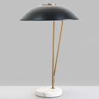 Lampe de table minimaliste en fer noir avec dôme pour chambre