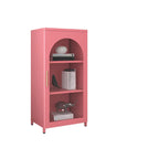 Armoire de rangement verticale moderne en métal avec portes vitrées