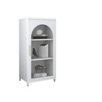 Armoire de rangement verticale moderne en métal avec portes vitrées