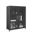 Armoire de rangement verticale moderne en métal avec portes vitrées