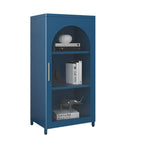 Armoire de rangement verticale moderne en métal avec portes vitrées