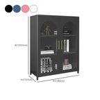 Armoire de rangement verticale moderne en métal avec portes vitrées