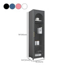 Armoire de rangement verticale moderne en métal avec portes vitrées