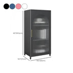Armoire de rangement verticale moderne en métal avec portes vitrées