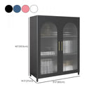Armoire de rangement verticale moderne en métal avec portes vitrées