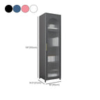Armoire de rangement verticale moderne en métal avec portes vitrées
