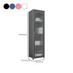 Armoire de rangement verticale moderne en métal avec portes vitrées