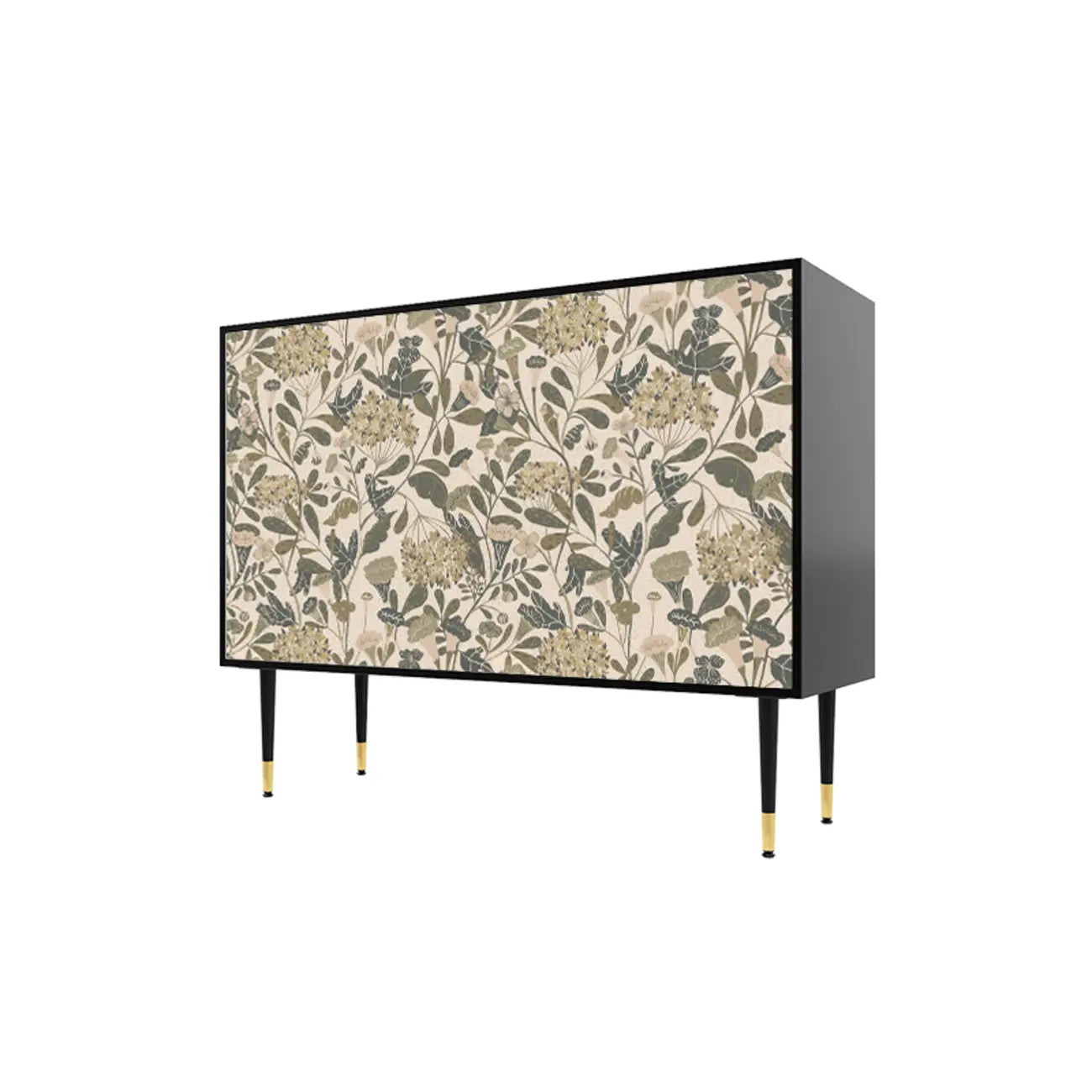 Meuble de style campagnard français avec finition florale pour salon
