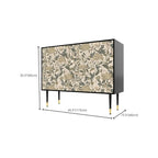 Meuble de style campagnard français avec finition florale pour salon