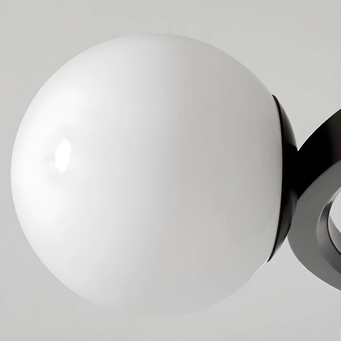 Lustre minimaliste moderne avec abat-jour en verre blanc