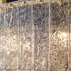 Lustre rond moderne en cristal avec cadre doré pour la décoration