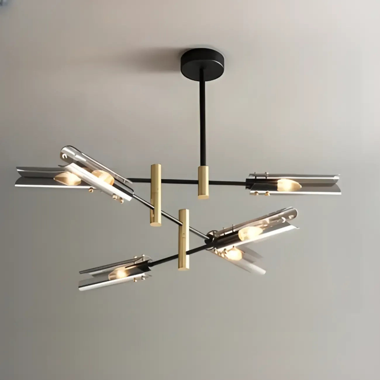 Lustre linéaire industriel moderne à hauteur réglable