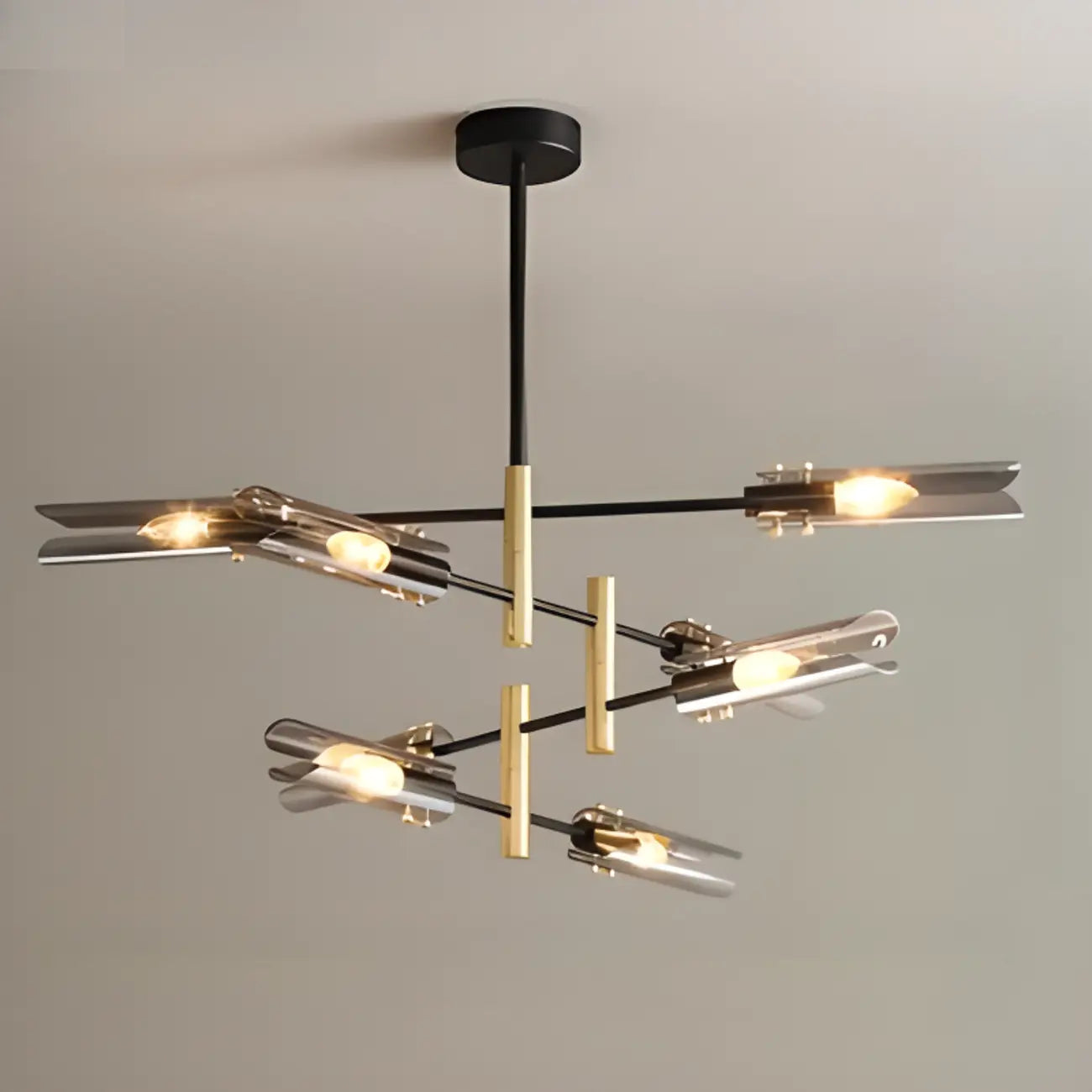 Lustre linéaire industriel moderne à hauteur réglable