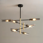 Lustre linéaire industriel moderne à hauteur réglable