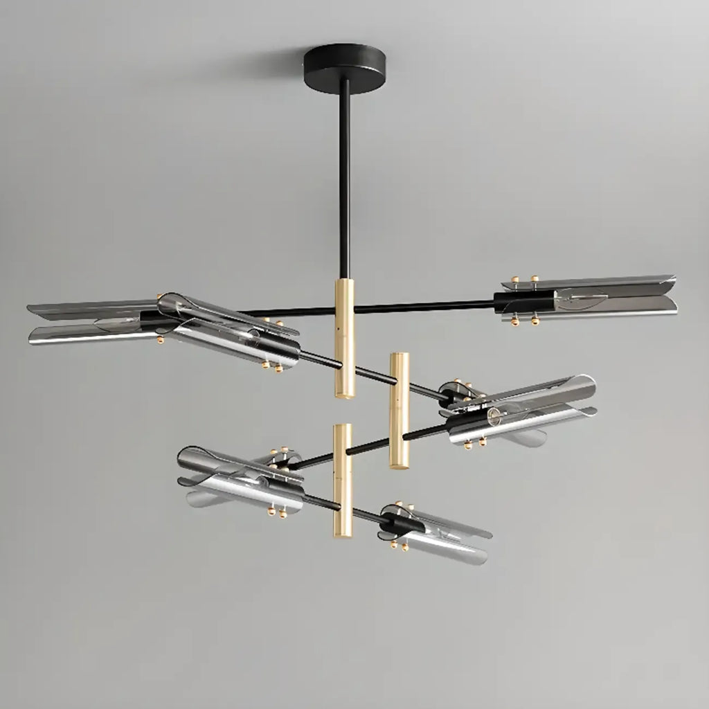 Lustre linéaire industriel moderne à hauteur réglable