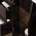 Buffet en noyer élégant avec tiroirs et placards