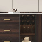 Buffet en noyer élégant avec tiroirs et placards
