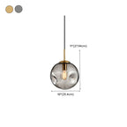 Suspension globe irrégulière en verre fumé pour chambre à coucher