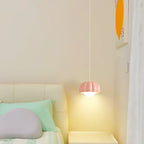 Suspension LED citrouille rose en résine douce pour chevet