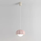 Suspension LED citrouille rose en résine douce pour chevet