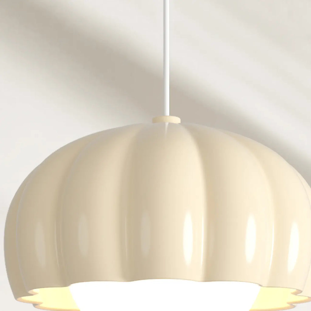 Suspension LED citrouille rose en résine douce pour chevet