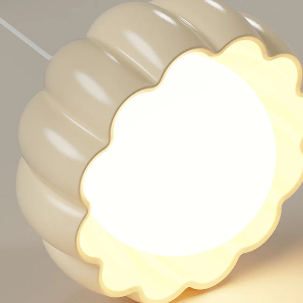 Suspension LED citrouille rose en résine douce pour chevet